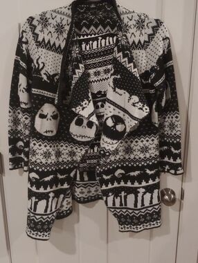Disney Tim Burton Black & White Knit Cardigan & Leggings